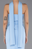 Abendkleid im Meerjungfrau-Stil Lang Eisblau ABU6575