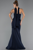 Abendkleid im Meerjungfrau-Stil Lang Marineblau ABU6575