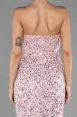 Abendkleid Lang Schuppig Puder ABU6503