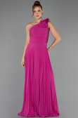Abendkleid Lang Chiffon Fuchsie ABU6593