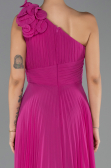 Abendkleid Lang Chiffon Fuchsie ABU6593
