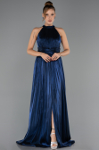 Abschlusskleid Lang Chiffon Marineblau ABU6594