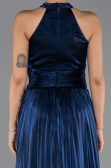 Abschlusskleid Lang Chiffon Marineblau ABU6594