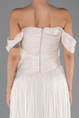 Abschlusskleid Lang Chiffon Beige ABU6602