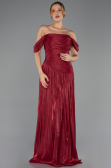 Abschlusskleid Lang Chiffon Weinrot ABU6602