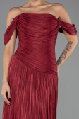 Abschlusskleid Lang Chiffon Weinrot ABU6602