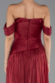 Abschlusskleid Lang Chiffon Weinrot ABU6602