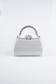 Abendtaschen Laserschnitt Silber KC711
