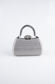 Abendtaschen Laserschnitt Platin KC711