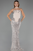 Abendkleid im Meerjungfrau-Stil Lang Beige ABU6620
