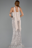 Abendkleid im Meerjungfrau-Stil Lang Beige ABU6620