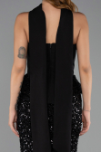 Abendkleid im Meerjungfrau-Stil Lang Schwarz ABU6620