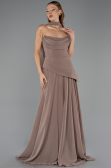 Abschlusskleid Lang Chiffon Cappuccino ABU5763