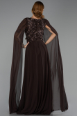 Abendkleid Lang Chiffon Braun ABU6566