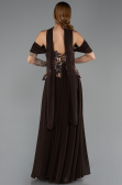Abendkleid Lang Chiffon Braun ABU6612