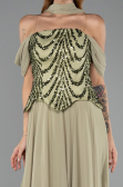 Abendkleid Lang Chiffon Pistaziengrün ABU6532