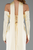 Abendkleid Lang Satin Gelb ABU6616