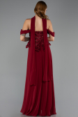 Abendkleid Lang Chiffon Weinrot ABU6532