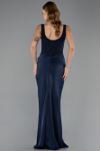 Abschlusskleid Lang Satin Marineblau ABU5990