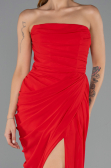 Abendkleid Lang Chiffon Rot ABU6589