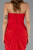Abendkleid Lang Chiffon Rot ABU6589