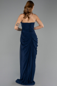 Abendkleid Lang Chiffon Marineblau ABU6589
