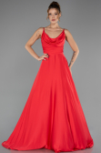Abschlusskleid Lang Satin Rot ABU5146