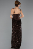 Abendkleid Lang Schuppig Braun ABU6650