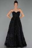 Abendkleid Lang Schwarz ABU6408