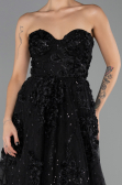 Abendkleid Lang Schwarz ABU6408