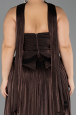 Abendkleid in Übergröße Lang Chiffon Braun ABU5958