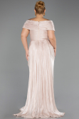 Abendkleid in Übergröße Lang Chiffon Beige ABU6604