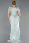 Abendkleid in Übergröße Lang Chiffon Minzgrün ABU6604
