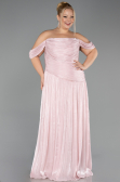 Abendkleid in Übergröße Lang Chiffon Puder ABU6603