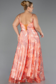 Abschlusskleid In Übergröße Lang Orange ABU6558