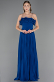 Abschlusskleid Lang Chiffon Sächsischblau ABU4866