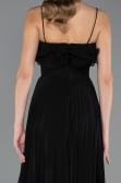 Abschlusskleid Lang Chiffon Schwarz ABU4866