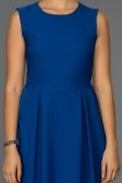 Saks Mavi Dekoltesiz Elbise D9215