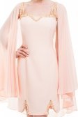 Kısa Somon Abiye Elbise S4010