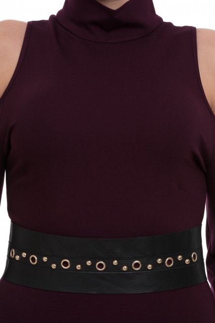 Mürdüm Triko Elbise A60386