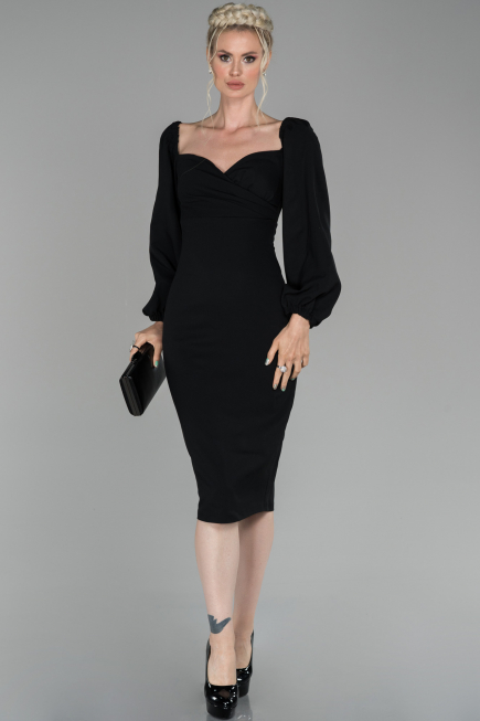 Partykleid Midi Schwarz ABK916