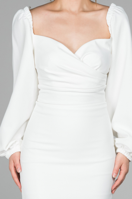 Partykleid Midi Weiß ABK916