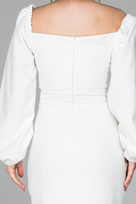 Partykleid Midi Weiß ABK916