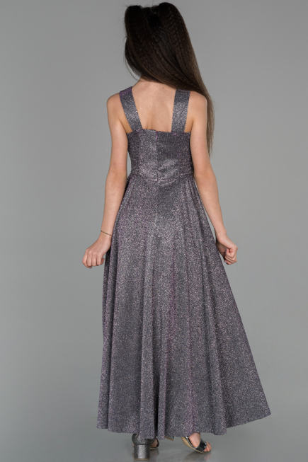 Abendkleid für Kinder Lang Pflaume ABU777