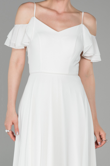Abendkleid Lang Weiß ABU1600