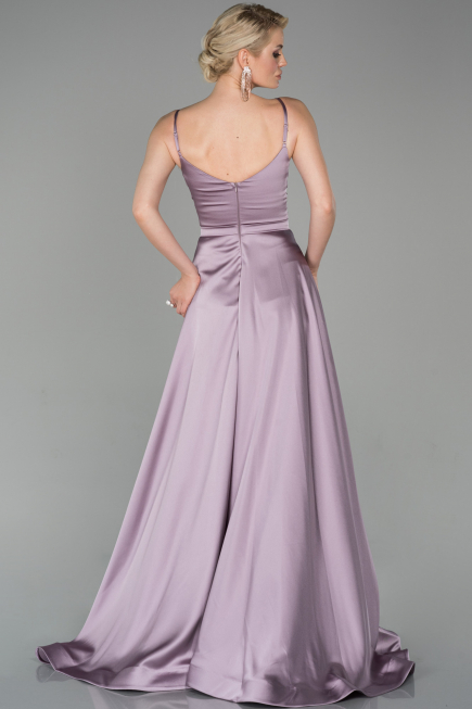 Abendkleid Lang Satin Lavendel ABU1601