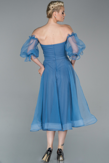 Abendkleid Midi Indigo ABK971