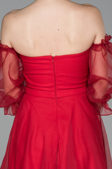 Abendkleid Midi Rot ABK971