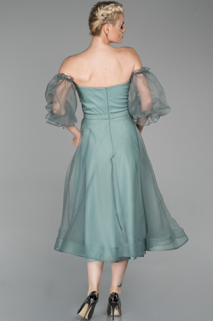 Abendkleid Midi Minzgrün ABK971