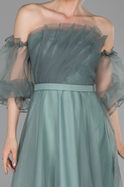 Abendkleid Midi Minzgrün ABK971